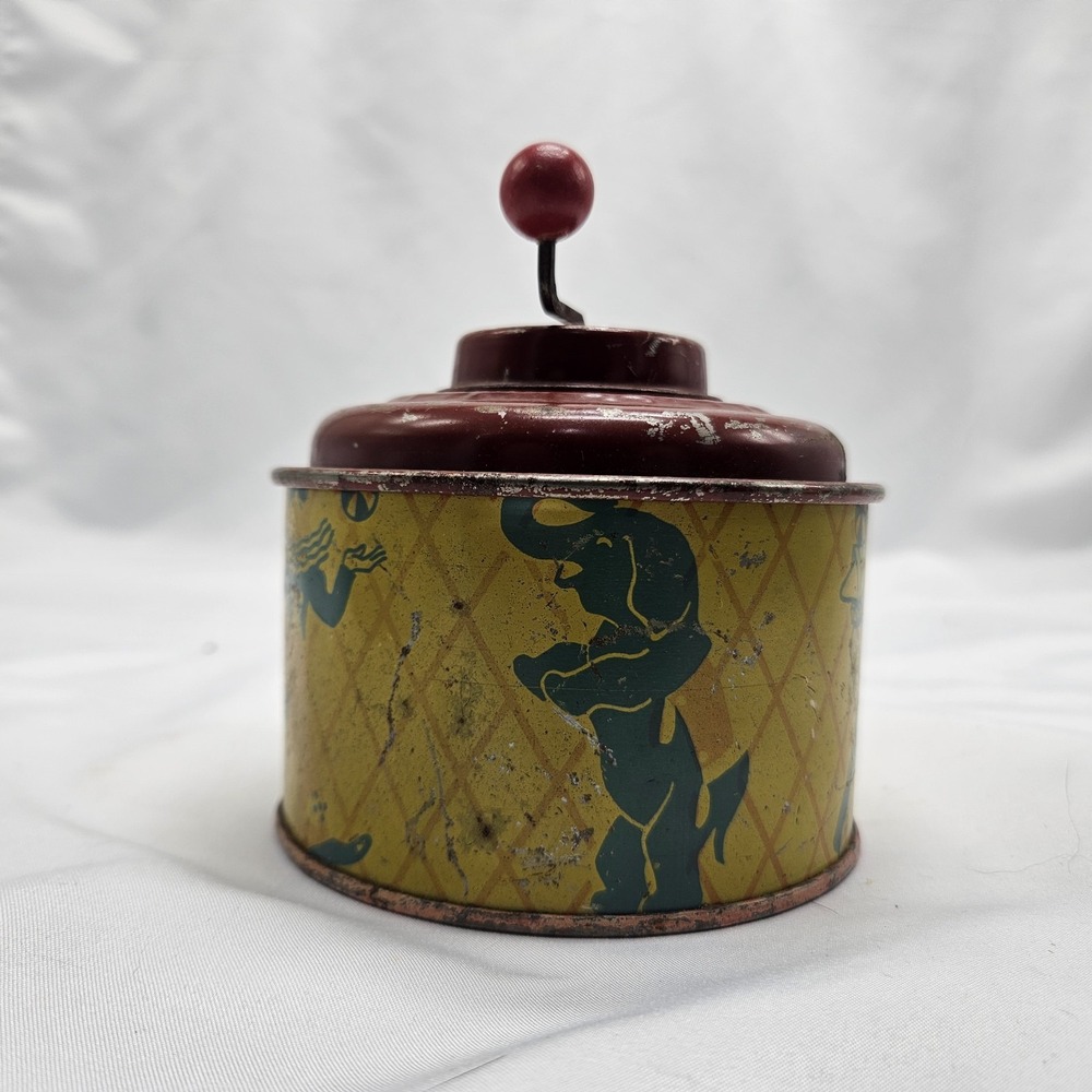 1940's Ohio Art Fern Bisel Peat Hand Crank Toy Marching Buglers Tin‎ Litho 5"